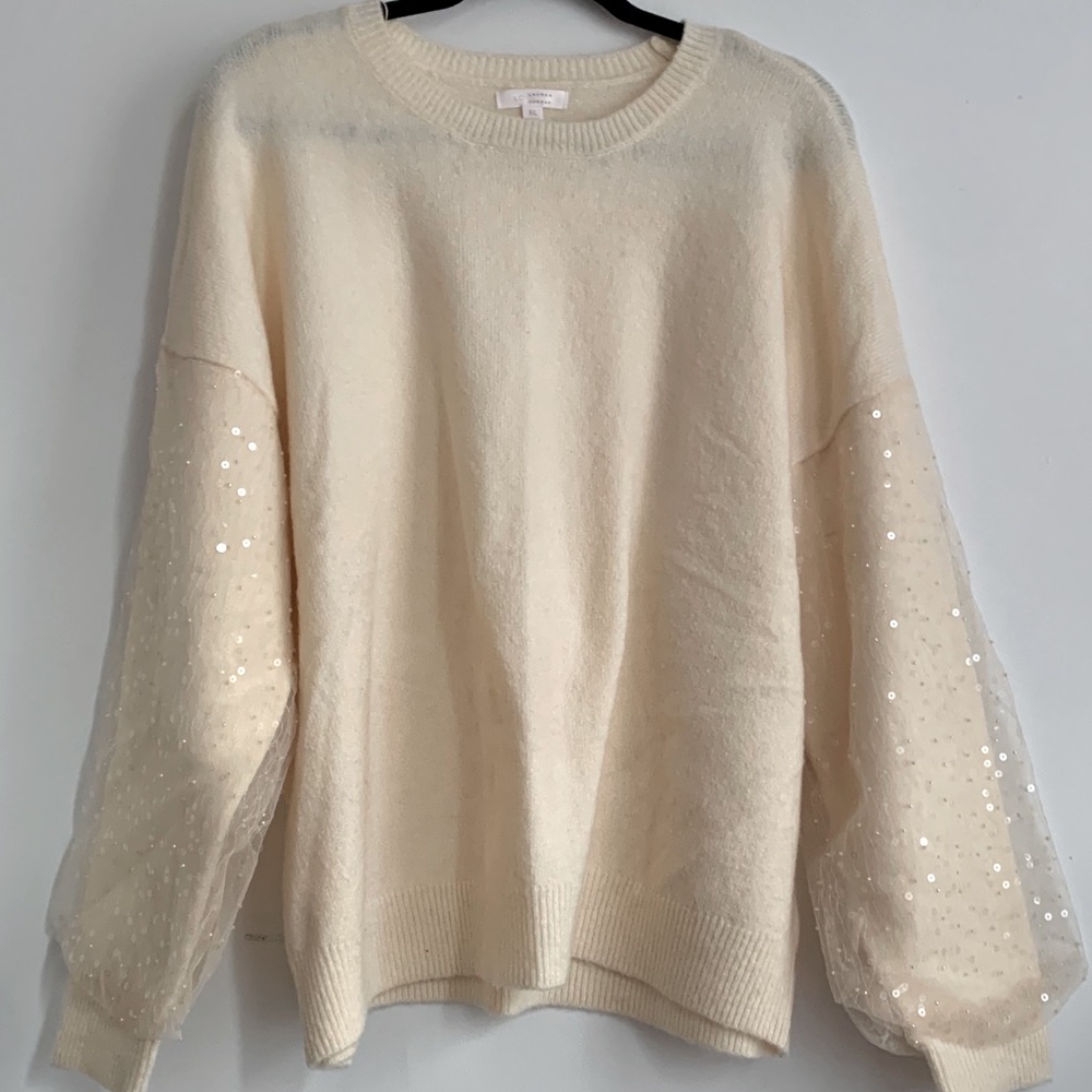 Lauren Conrad Sequin Sleeve Sweater
